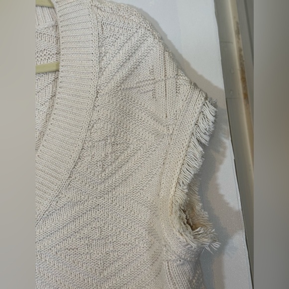 Banana Republic Heritage V-Pattern Sweater Vest Fringe Trim - Picture 11 of 14